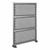 Modern Privacy Panel with Grate Pattern Infill Panels (4' 4" W x 6' 6" H) - Steel