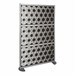 Modern Privacy Panel with Kaleidoscope Top Pattern Infill Panels (4' 4" W x 6' 6" H) - Charcoal