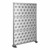Modern Privacy Panel with Kaleidoscope Top Pattern Infill Panels (4' 4" W x 6' 6" H) - Marble