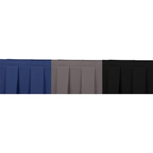 Box Pleat Stage Skirting - Royal Blue, Charcoal Grey, Black