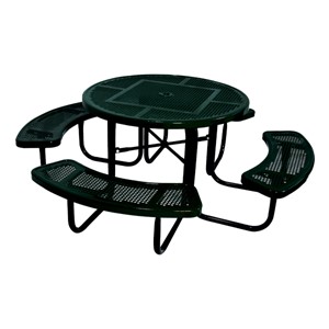 Open Air Round Picnic Table w/ Round Perforation at School Outfitters