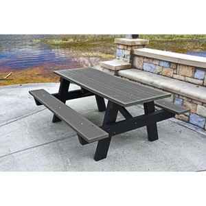 Recycled Plastic Picnic Table - 6' Gray