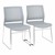 Chrome Sled Base Stack Chair w/ Perforated Seatback - Shown Ganged