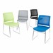 Chrome Sled Base Stack Chair w/ Perforated Seatback