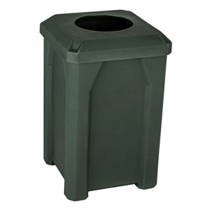 Square Plastic Recycling Bin w/ Liner (10" opening)