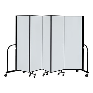 6' H Whiteboard Tackable Portable Partition - 5 Panels