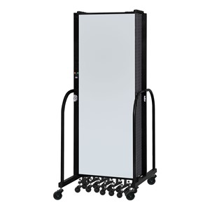 6' H Whiteboard Tackable Portable Partition - 3 Panels - Folded