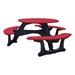 Decorative Round Recycled Plastic Picnic Table - Red