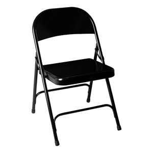 6600 Series Steel Folding Chair - Black