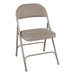 6600 Series Folding Chair w/ Fabric Upholstered Seat & Back - Gray fabric & gray frame