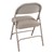 6600 Series Heavy-Duty Folding Chair w/ Fabric Upholstered Seat & Back - Gray fabric & gray frame - Back view