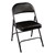 6600 Series Heavy-Duty Folding Chair w/ Vinyl Upholstered Seat & Back - Black