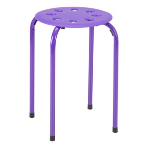 Assorted Color Plastic Stack Stool - Purple