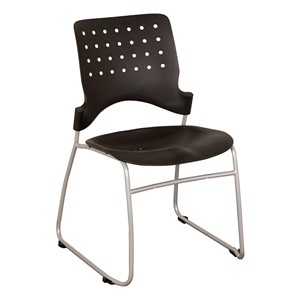 Round Pedestal Café Table and Ballard Stack Chair Set - Chair