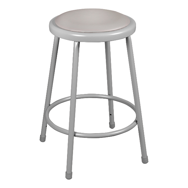24 Seat Height Gray Pack of 4 NOR-TY-538-24-4 Learniture Heavy Duty Steel Lab Stool with Hardboard Seat