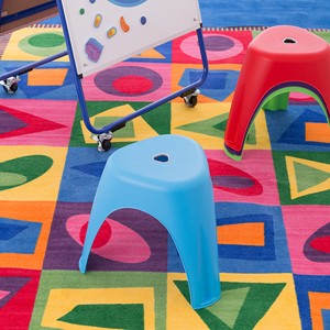 Assorted Color Indoor/Outdoor Plastic Stack Stool
