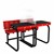 Solid Writable Top Multi-Configurable Collaborative Outdoor Desk - Two Students Side by Side (Red)