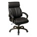 Eco Leather Chair w/ Padded Arms & Coated Base - Espresso