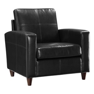 Eco Leather Club Chair - Black