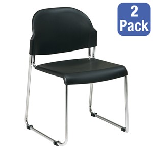 Stack Chair w/ Plastic Seat & Back