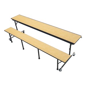 34M Series Mobile Convertible Bench Table - One Sided Table
