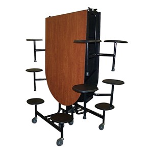 59T Series Elongated Cafeteria Table - storage