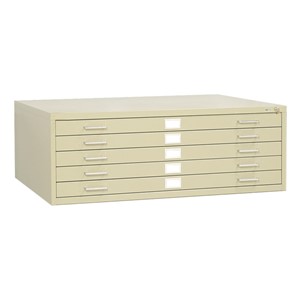 Five-Drawer Steel Flat File Cabinet - Tropic Sand
