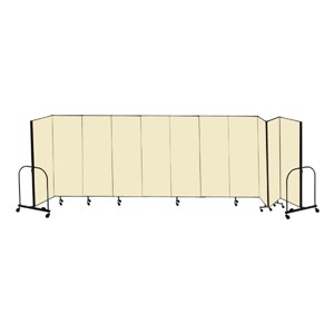 5' H Freestanding Portable Partition - 11 Panels (20' 5" L)