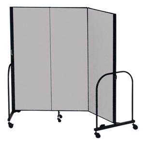 7' 4" H Freestanding Portable Partition - Three Panels (5' 9" L)