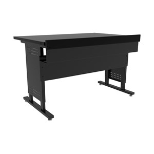 Esports Evolution Adjustable Height Desk (30" W x 44" L) - Black Top w/ Black Edgeband