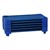 Blue Stackable Daycare Cot - Standard (52" L) - Six cots shown stacked