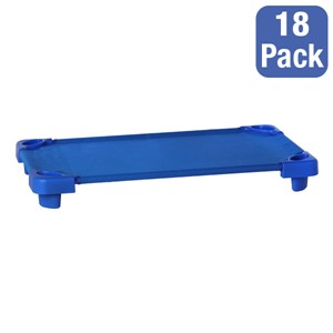 Blue Stackable Daycare Cot - Toddler (40" L) - Pack of 18 Cots