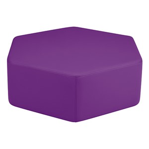 Shapes Vinyl Soft Seating - Hexagon - Purple