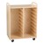 Two-Section Wooden Mobile Storage Unit - Empty