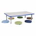 Rectangle Floor Activity Table w/ Round Floor Cushions