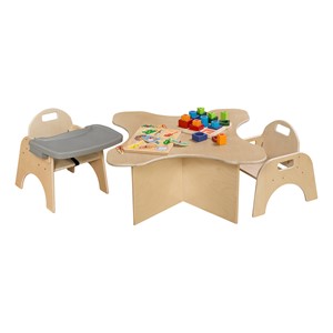 Wooden Children's Chairs w/ Adjustable Trays