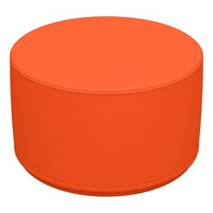 Foam Soft Seating Circle Ottoman - Orange (12" H)