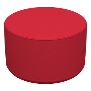 Foam Soft Seating Circle Ottoman - Red