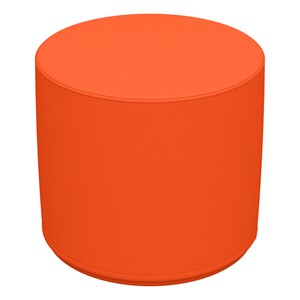 Foam Soft Seating Circle Ottoman - Orange (16" H)
