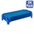 Deluxe Blue Stackable Daycare Cot w/ Easy Lift Corners - Toddler (40" L) - Pack of 24 Cots - Stacked Cots