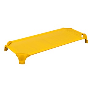 Deluxe Assorted Stackable Daycare Cot w/ Easy Lift Corners - Standard (52" L) - Pack of 16 Cots - Yellow