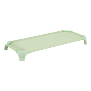 Deluxe Assorted Natural Colors Stackable Daycare Cot w/ Easy Lift Corners - Standard (52" L) - Green
