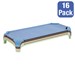 Deluxe Assorted Natural Colors Stackable Daycare Cot w/ Easy Lift Corners - Standard (52" L) - Pack of 16 Cots - Stacked Cots