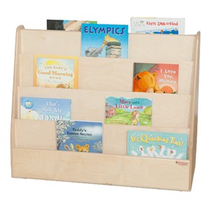 Double-Sided Wooden Book Display