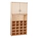 20-Tray Wooden Storage Unit w/ Cabinet - Unassembled