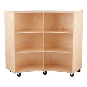 Concave Mobile Storage Shelving 48" H - Assembled