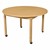 Round High-Pressure Laminate Table w/ Hardwood Legs - 26" Height - Casters