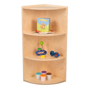 Classroom High Corner Shelf w/ Three Shelves (36" H)