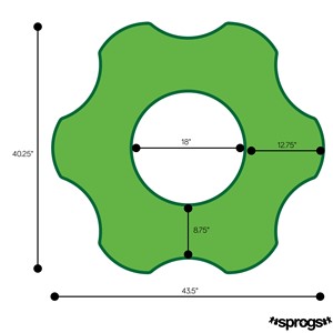 Foam Soft Seating - Six Point Gears - Dimensions