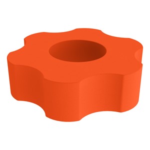 Foam Soft Seating - Six Point Gear (12" H) - Orange